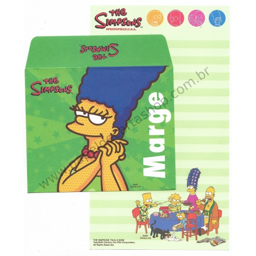 Ano 2006. Conjunto de Papel de Carta Importado Os Simpsons Marge