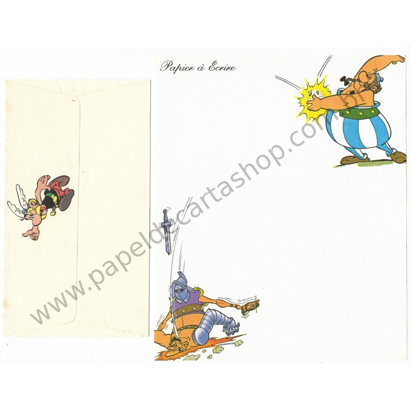 Conjunto de Papel de Carta ANTIGO Asterix & Obelix Papier