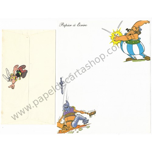 Conjunto de Papel de Carta ANTIGO Asterix & Obelix Papier