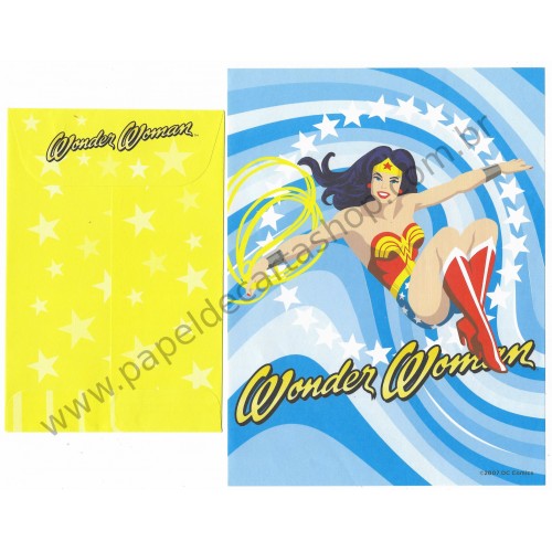 Ano 2007. Kit 2 Conjuntos de Papel de Carta Wonder Woman