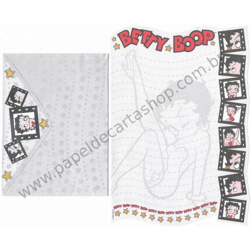 Ano 2007. Conjunto de Papel de Carta IMPORTADO Betty Boop KFS/FS CGR