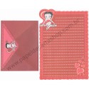 Ano 2007. Conjunto de Papel de Carta IMPORTADO Betty Boop KFS/FS CVM