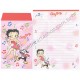 Ano 2003. Conjunto de Papel de Carta IMPORTADO Betty Boop King 1