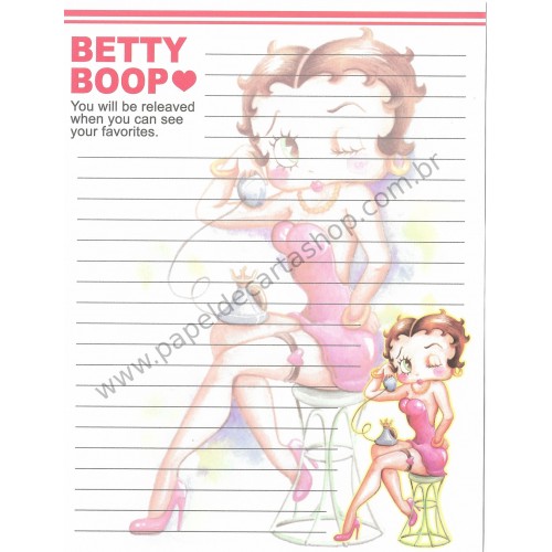 Papel de Carta IMPORTADO Betty Boop 2