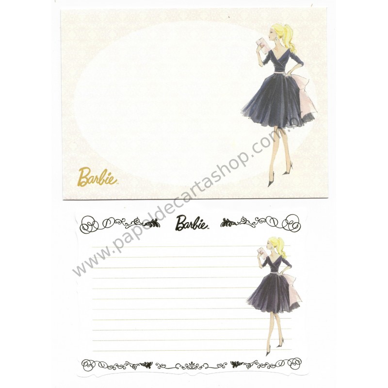Conjunto de Papel de Carta Pequeno Importado Barbie CSA