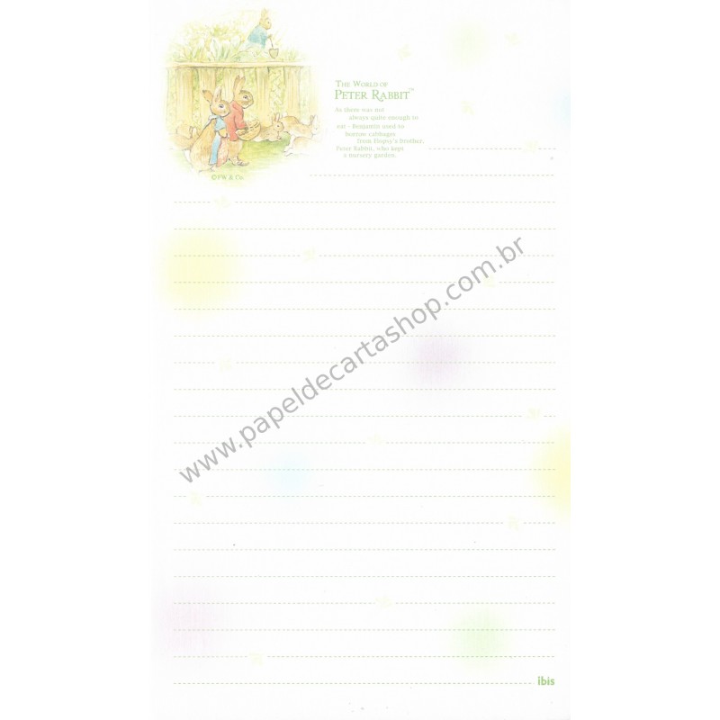 Papel de Carta Importado Peter Rabbit Ibis 4