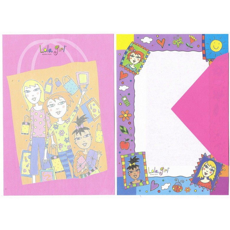 Conjunto de Papel de Carta Importado Lola Girl