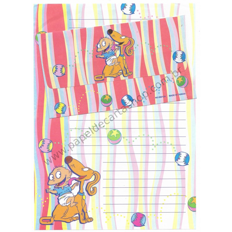 Conjunto de Papel de Carta Rugrats Nickelodeon Taiwan CVM