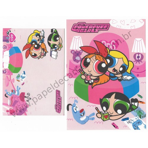 Kit 2 Conjuntos de Papel de Carta Importado The Powerpuff Girls (s03)