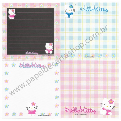 Ano 1997. Kit 4 Notas Hello Kitty Vintage Sanrio