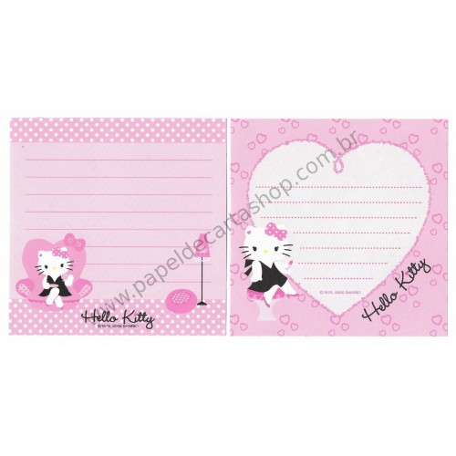 Ano 2005. Kit 2 Notas Hello Kitty Lady Sanrio