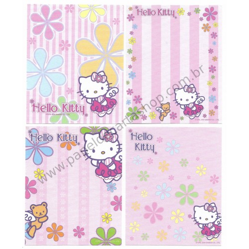 Ano 2004. Kit 4 Notas Hello Kitty Sanrio