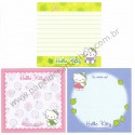 Ano 2002. Kit 3 Notas Hello Kitty Green Apple Sanrio