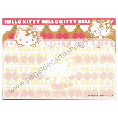 Ano 2006. Kit 4 Notas Hello Kitty Cherry CVM Sanrio