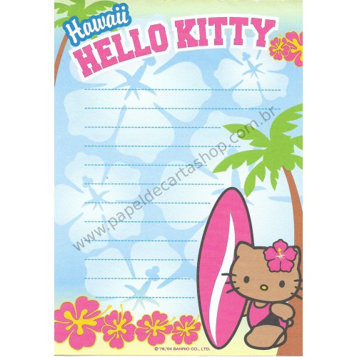Ano 2004. Nota Hello Kitty Hawaii Grande Sanrio