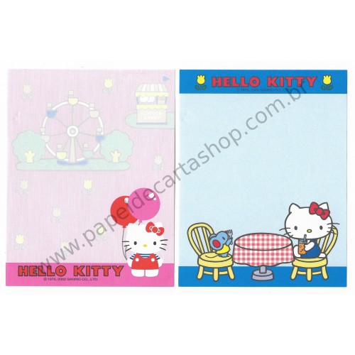 Ano 2002. Kit 2 Notas Hello Kitty Playground Sanrio