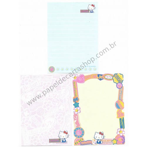 Ano 2003. Kit 3 Notas Hello Kitty Love Sanrio