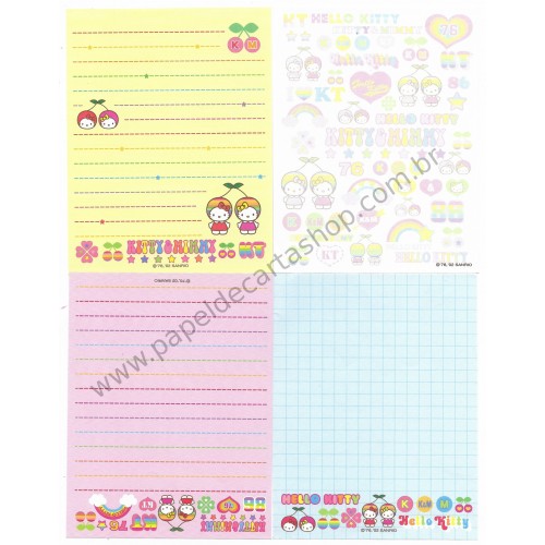 Ano 2002. Kit 4 Notas Hello Kitty & Mimi Sanrio