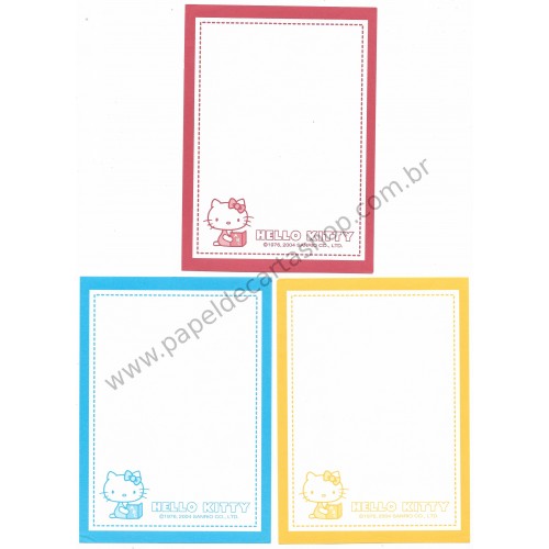 Ano 2004. Kit 3 Notas Hello Kitty TRIO Sanrio