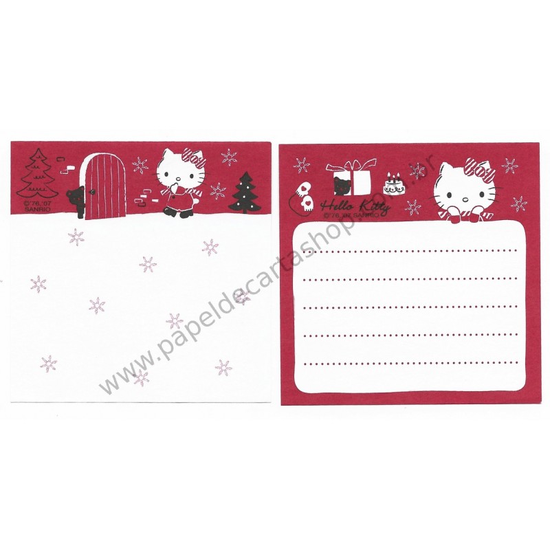 Ano 2007. Kit 2 Notas Hello Kitty Christmas Sanrio