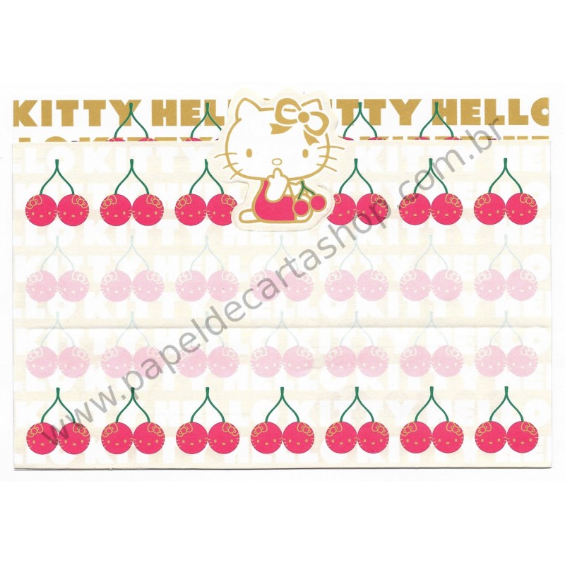 Ano 2006. Kit 2 Notas Hello Kitty Cherry CVM Sanrio