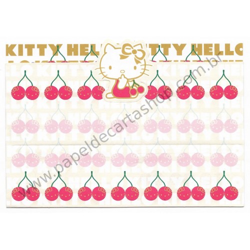 Ano 2006. Kit 2 Notas Hello Kitty Cherry CVM Sanrio