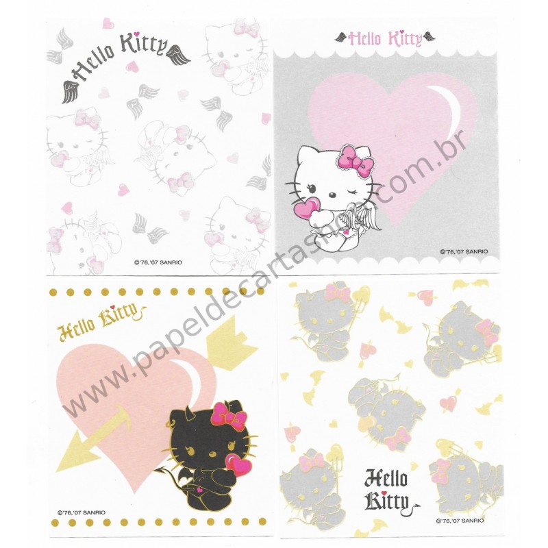 Ano 2003. Kit 3 Notas Hello Kitty Cheerleader Sanrio