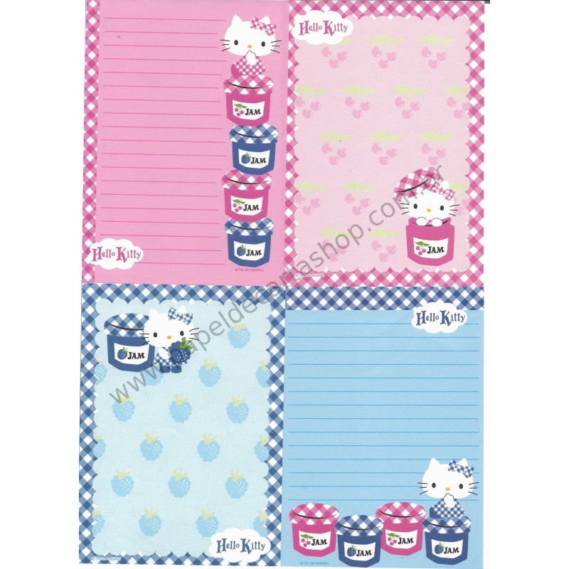 Ano 2008. Kit 4 Notas Hello Kitty Jam Sanrio