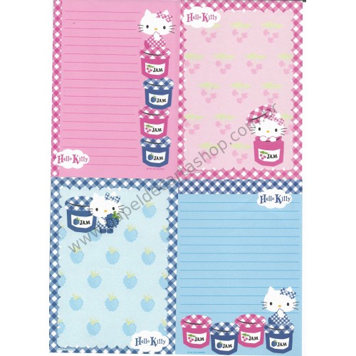 Ano 2008. Kit 4 Notas Hello Kitty Jam Sanrio