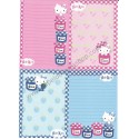 Ano 2008. Kit 4 Notas Hello Kitty Jam Sanrio