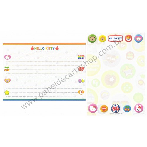 Ano 2003. Kit 2 Notas Hello Kitty K&M Sanrio