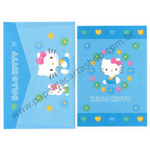 Ano 1999. Conjunto de Papel de Carta P Hello Kitty CAZ Sanrio