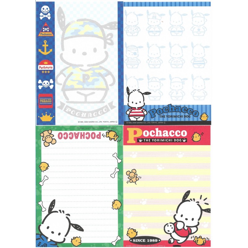 Ano 2009. Kit 4 Notas Pochacco Sanrio