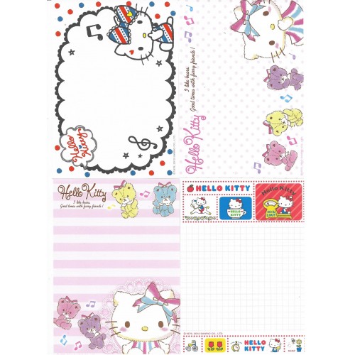 Ano 2012. Kit 8 Notas Hello Kitty Sanrio