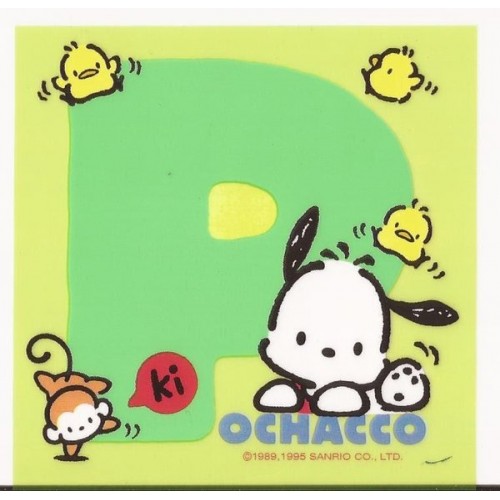 Ano 1995. Nota Pochacco CAM (Plástico) Vintage Sanrio