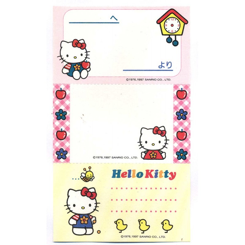 Ano 1997. Nota Hello Kitty Kind & Pretty Vintage Sanrio