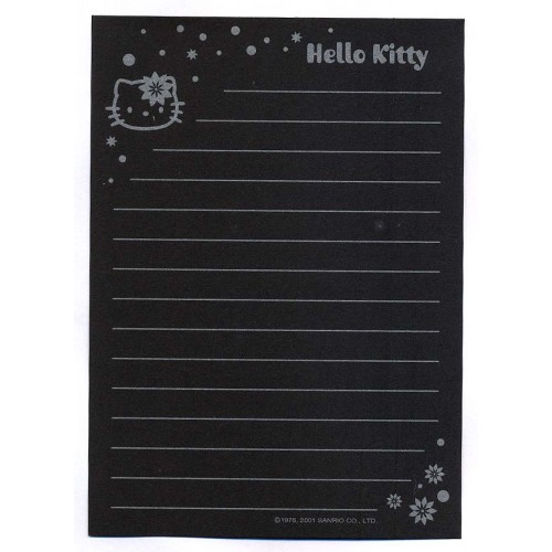 Ano 2001. Nota Hello Kitty Black Vintage Sanrio