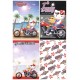 Ano 2002. Kit 4 Notas Hello Kitty & Tweety PMotorcycle Sanrio