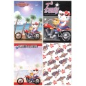 Ano 2002. Kit 4 Notas Hello Kitty & Tweety PMotorcycle Sanrio