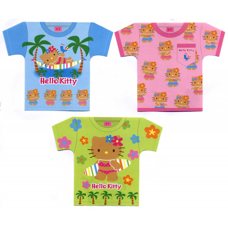 Ano 2003. Kit 3 Notas Hello Kitty Camiseta Sanrio