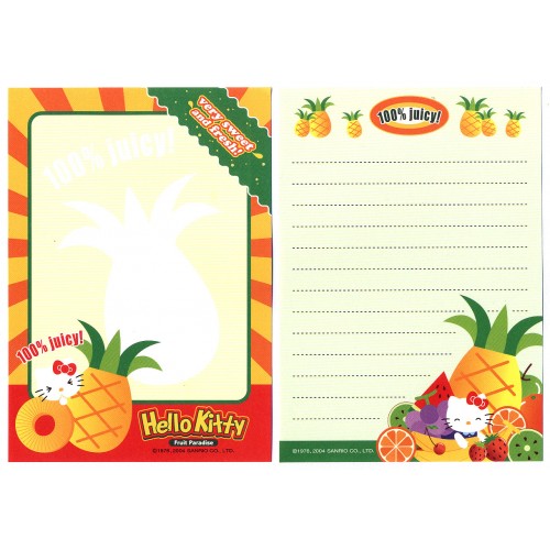 Ano 2004. Kit 2 Notas Hello Kitty Fruit Paradise Sanrio