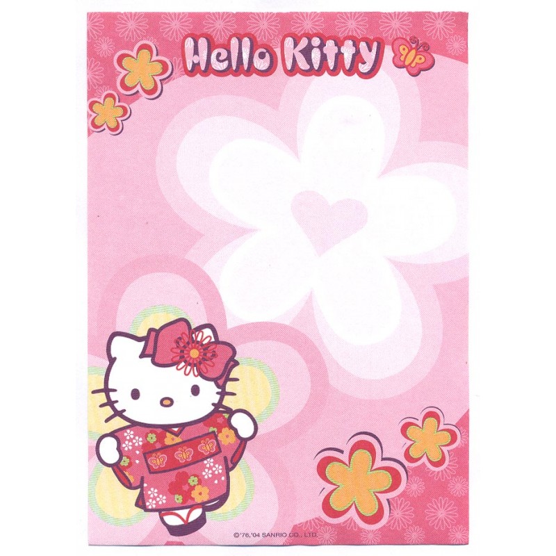 Ano 2004. Nota Hello Kitty Kimono Sanrio