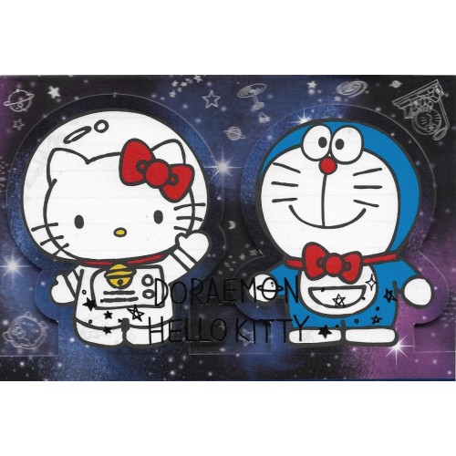 Ano 2016. Kit de 2 Mini Papéis de Carta DORAEMON & Hello Kitty CBM Sanrio