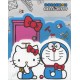 Ano 2016. Kit de 3 Mini Papéis de Carta DORAEMON & Hello Kitty Sanrio