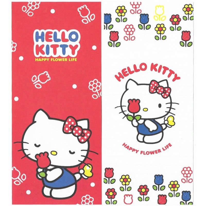 Ano 2014 Kit 2 Notas GRANDES Hello Kitty Happy Flower Life Sanrio