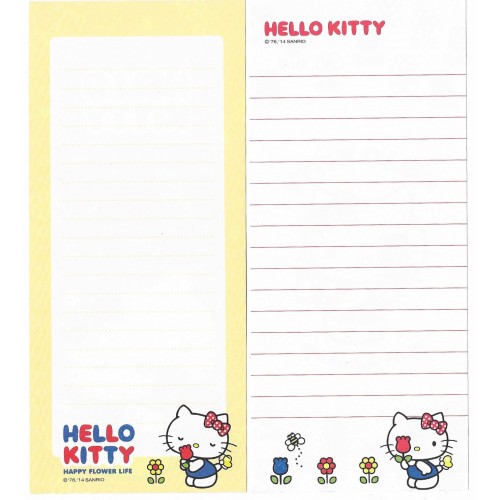 Ano 2014 Kit 2 Notas GRANDES Hello Kitty Happy Flower Life Sanrio