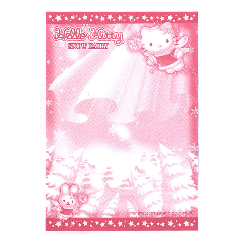 Ano 2003. Nota GOTOCHI Kitty Snow Fairy Sanrio