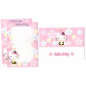 Ano 1999. Conjunto de Papel de Carta Hello Kitty Bee P Sanrio