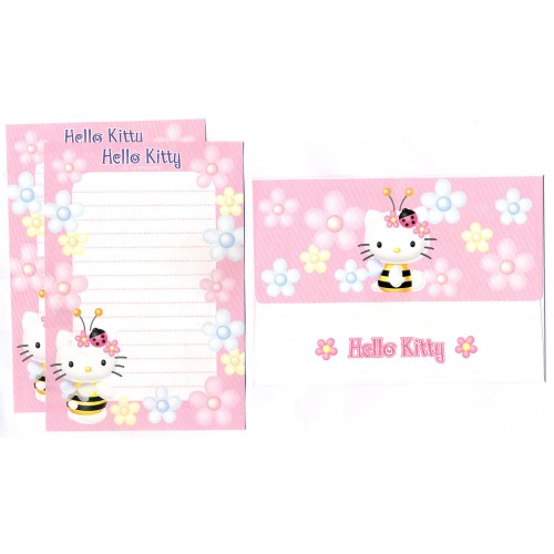 Ano 1999. Conjunto de Papel de Carta Hello Kitty Bee P Sanrio