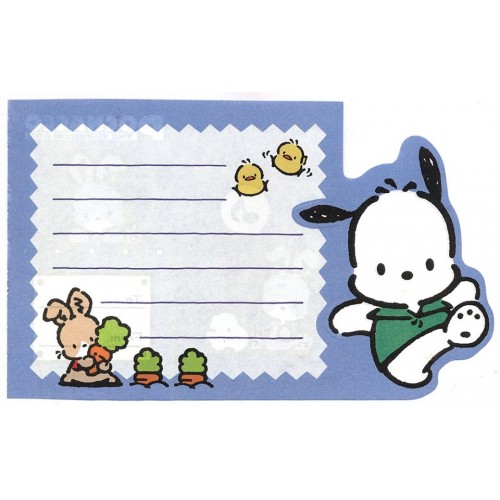 Ano 1998. Nota dobrável Pochacco (Vintage) Sanrio